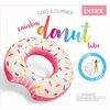 Intex Multicolored Vinyl Inflatable Rainbow Donut Pool Float Tube 56265EP